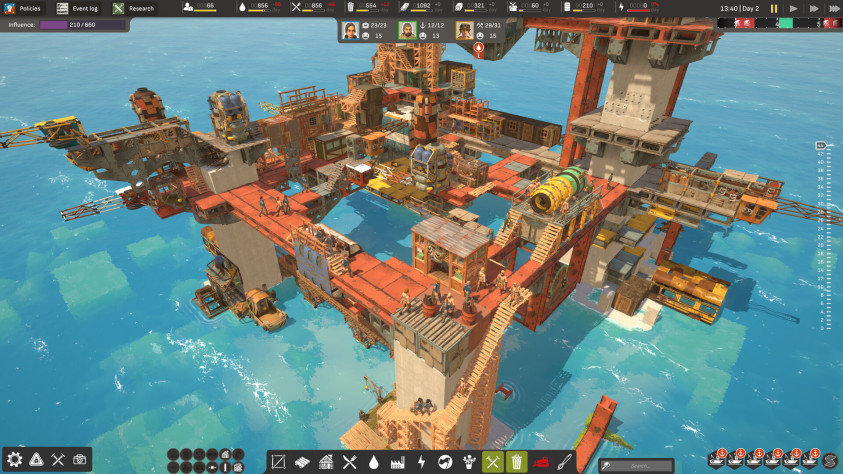 Скриншоты ALL WILL FALL: Physics-Based Survival City Builder со страницы в Steam.